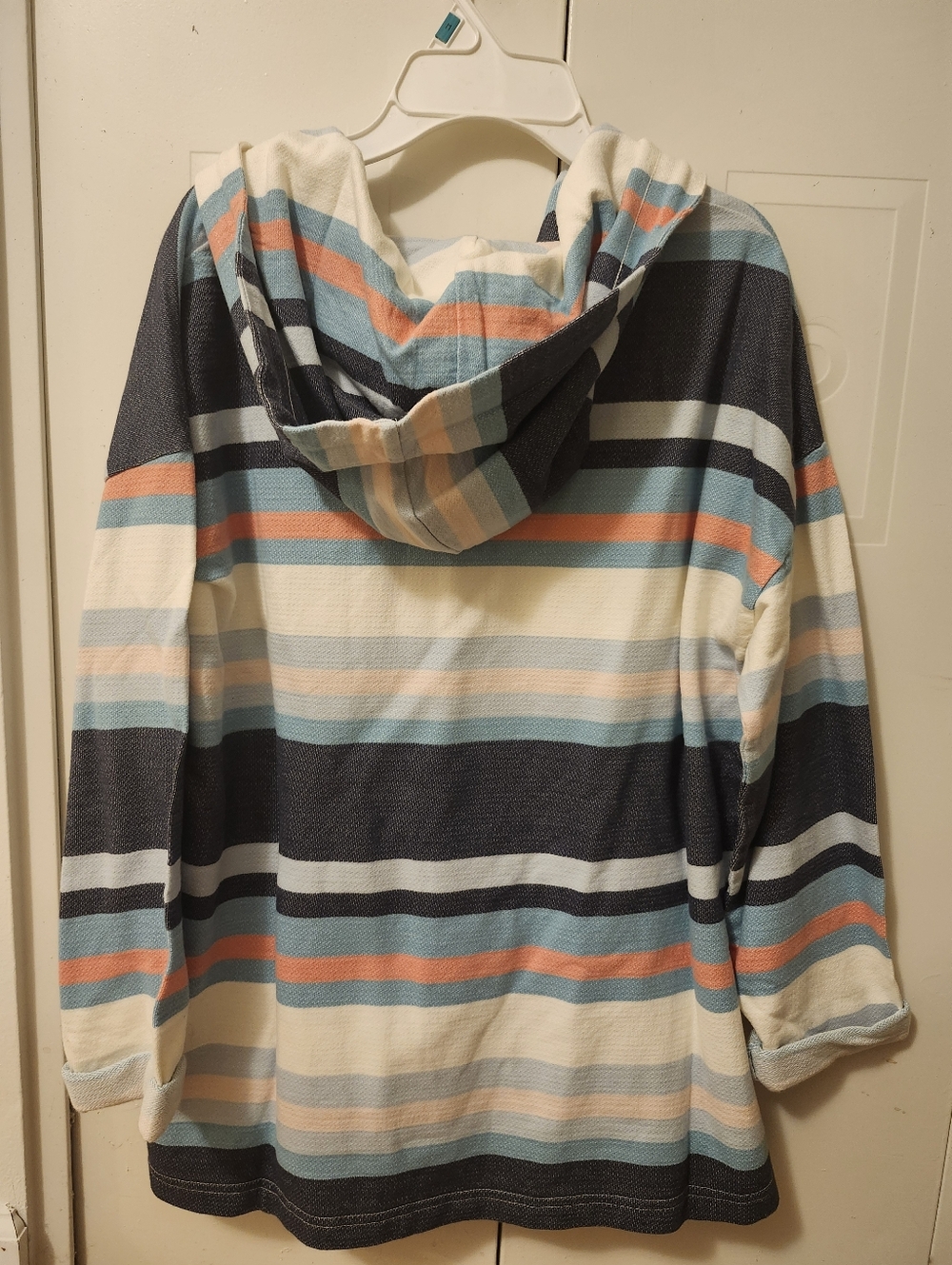 NWT Striped Henley Sweatshirt - Picture 2 of 2
